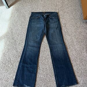 7 For all Mankind Vintage Dark Blue Flare Jeans